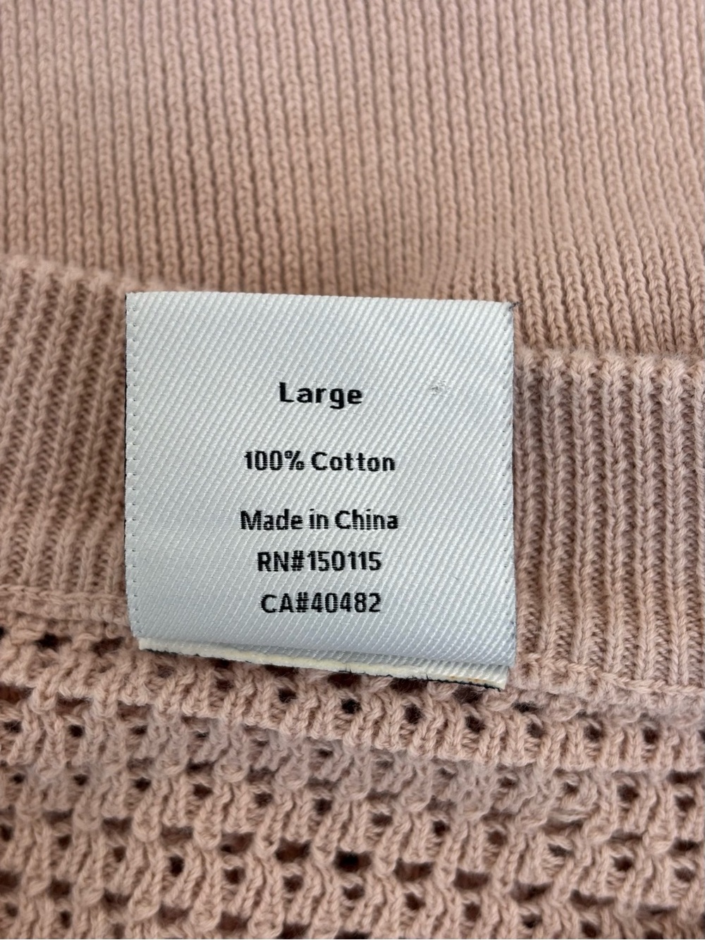 Varley Cameron Knit Cardigan Sweater Full Zip Cotton Moonlight Beige Large - Picture 13 of 14